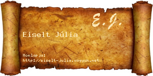 Eiselt Júlia névjegykártya