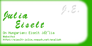 julia eiselt business card